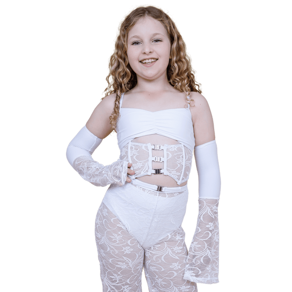 Exquisite Lace Crop and Sleeve Set