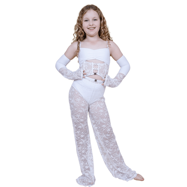 Exquisite Lace Crop and Sleeve Set