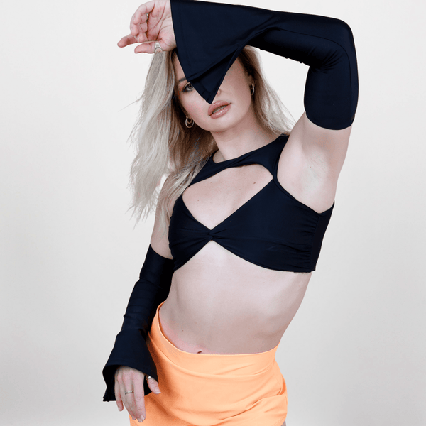 Cassie B Double Twist Crop Sleeves