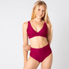 Audition High Legged Undie (Red and Burgundy - Last Chance Colours)