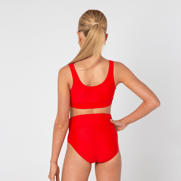 Audition High Legged Undie (Red and Burgundy - Last Chance Colours)