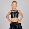 Slash Faux Leather Top